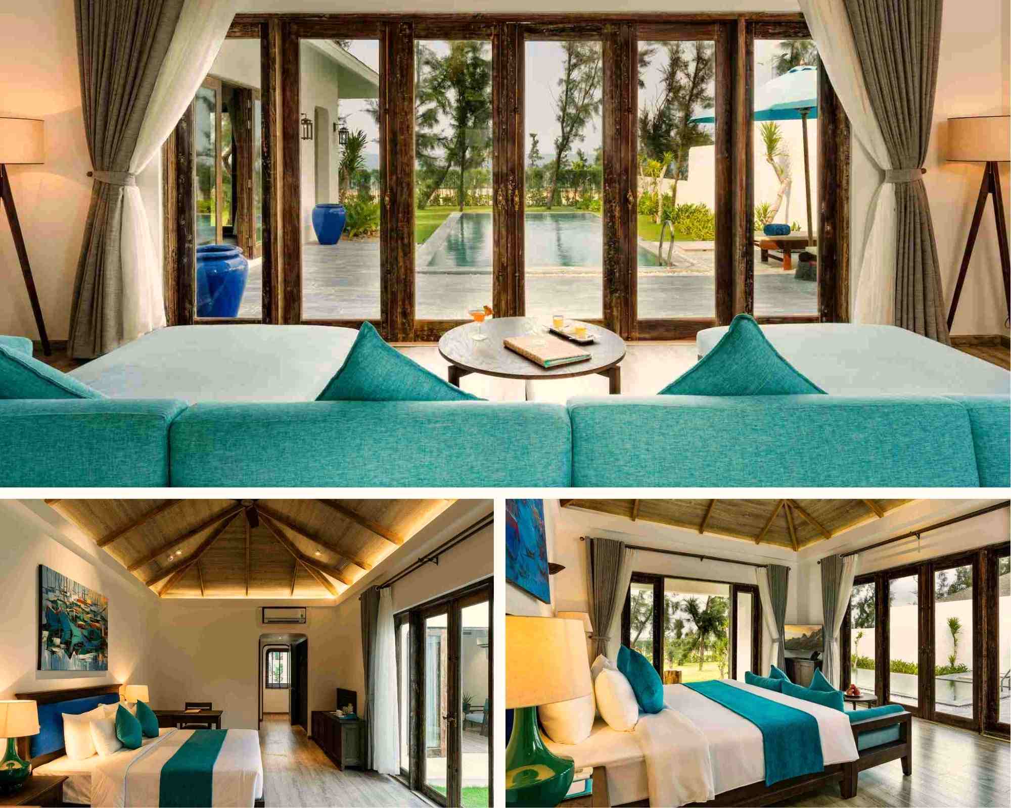 Không gian biệt thự 1 phòng ngủ có hồ bơi tại Stelia Beach Resort Phú Yên